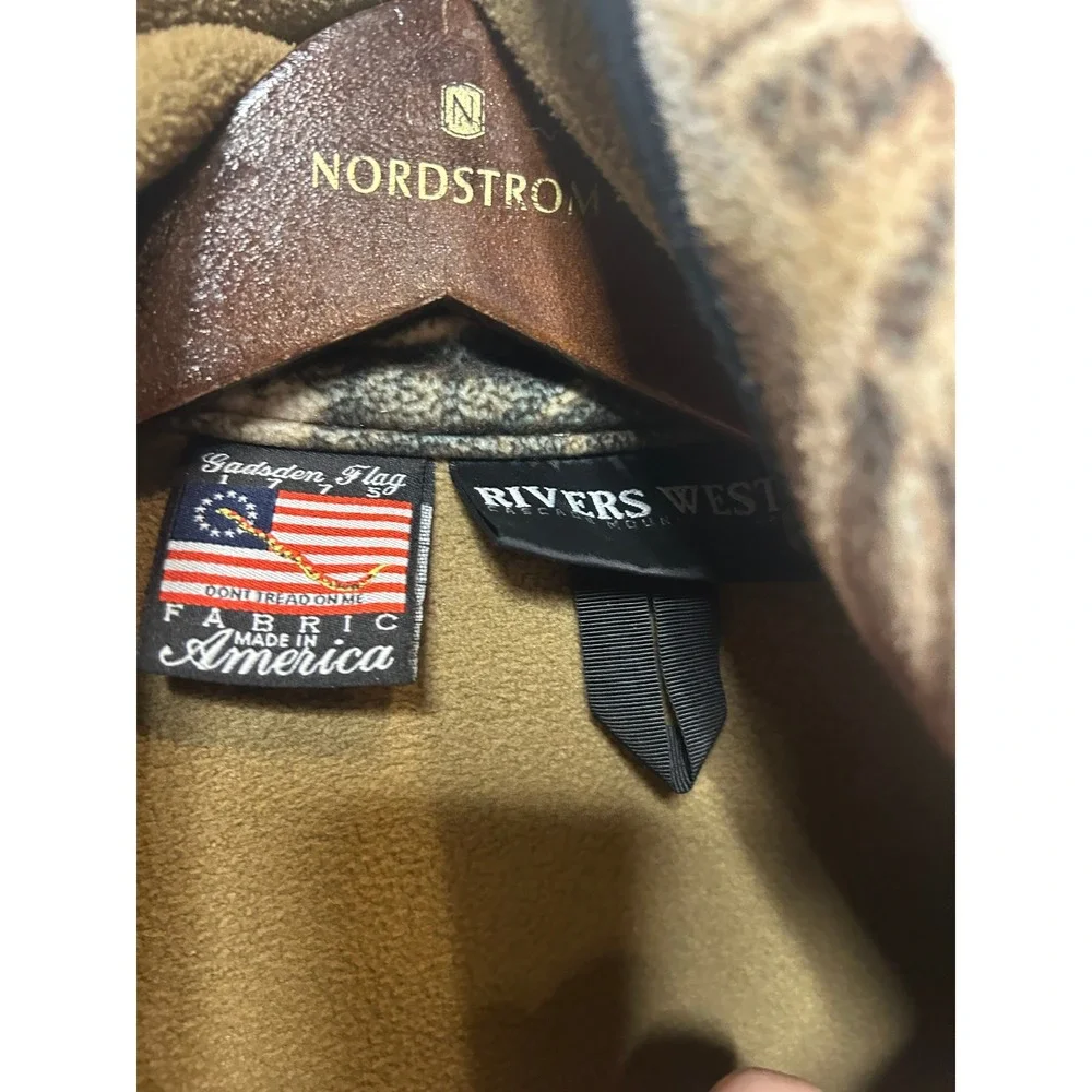 Rivers West Fleece Hunting Jacket Camo Full Zip‎ Cargo Pockets Marsh Grass